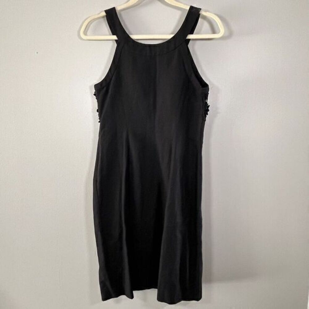 ANTHROPOLOGIE 9-hi5 stcl black Halter Empire Waist Lace Neck Lined shift dress 4 - Picture 7 of 13